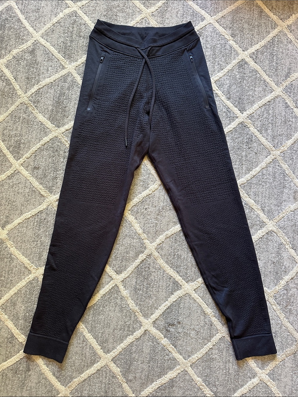 lululemon athletica Black Textured Track Joggers